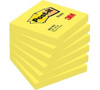 Post-it Notes repositionnables 76 x 76 mm - Jaune néon - Bloc de 100 feuilles