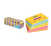 Post-it Super Sticky Lot de 24 Blocs de Notes repositionnables 76 x 76 mm Néon & st-it Super Sticky Notes repositionnables 76 x 127 mm Rio