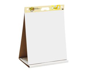 Post-it® Super Sticky Meeting Chart auto-adhésif avec support et tableau blanc - blanc - 58.4 cm x 50.8 cm - 20 feuilles 6 blocs/paquet