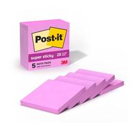 Post-it Super Sticky Notes, 3 51 x 76, rose fluo, 5-pads/Lot