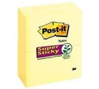 Notes jaunes SUPER STICKY POST-IT 76 x 127 mm - Bloc de 90 feuilles