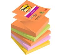 Post-it® Super Sticky Z-Notes Boost Collection 76x76mm 5 blocs de 90 feuilles