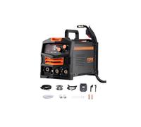 Poste à Souder MIG, 130 A, Machine de Soudage Synergique Soudeuse Portable Multi-processus MIG au Gaz sans Gaz 2 en 1 Soudeur