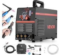 Poste à souder VEVOR 3 en 1 combiné, coupage/WIG/MMA, coupage plasma 50 A & soudage à l'électrode TIG 200 A, affichage numérique LED avec fonction 2T/4T/PA/PT pour le bricolage & les ateliers