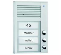 Poste de porte apparent PAK03-EN Audio 3 touches 1.r. AP argent (PAK03-EN)
