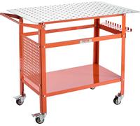 Poste de soudage VEVOR, grand établi de soudage 1016 x 609,6 x 914,4 mm, charge statique admissible 362 kg, plateau à double épaisseur et trous de fixation 5/8 pouces