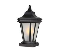 Poste européen lumières extérieur étanche IP54 Jardin Mur Pilier Lampe Porte Colonne Lampe décoration Patio Torche Cour Villa Jardin Aluminium E27 Verre Lanterne luminaire