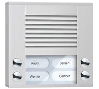 Poste extérieur audio PES04-EN/04 4 touches 2 rangées AP argent (PES04-EN/04)