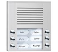 Poste extérieur audio PES06-EN/04 6 touches 2 rangées AP argent (PES06-EN/04)