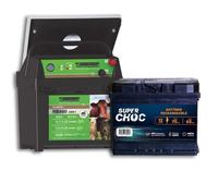 Poste mixte - Beaumont - RB880 - Panneau solaire 10 W - Batterie 12 V 75 Ah - Résistant aux chocs