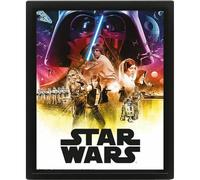 Poster 3D lenticulaire Pyramid Star Wars Episodes IV & V Multicolore 4,5x25,5x20,5 cm