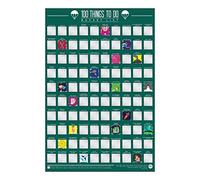 Poster À Gratter Liste de Choses à Faire Avant de Mourir « 100 Things To Do », Taille Unique