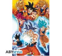 Poster - ABYSTYLE - Dragon Ball Super - Transformations de Goku - 91 5 x 61 cm - Papier brillant