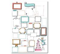 Poster Anniversaire à remplir | Grande Carte Cadeau & Livre d’Or | Format XL | Affiche Illustrée Festive | 28 Cases à personnaliser | Sans Cadre (Pastel)