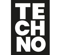 Poster au format A3 avec le slogan - TE CH NO - TECHNO - Cadeau amusant - Impression murale avec cadre en noir ou blanc ou sans cadre (sans cadre)