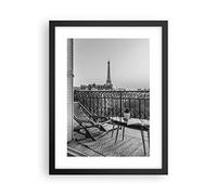 Poster Cadre Noir 30x40 cm Affiche Architecture Noir et Blanc - 4595 - P2B | ET Paris Noir Poster Mural Moderne Décoratif Art Mural Impression d'Art Salon Chambre Cuisine Tableau Décoration ARTTOR