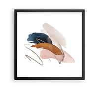 Poster Cadre Noir 40x40 cm Affiche Abstrait Art - 5100 - P2B | Couleurs Salut Abstraction Poster Mural Moderne Décoratif Art Mural Impression d'Art Salon Chambre Tableau Décoration ARTTOR