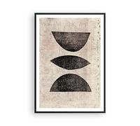 Poster Cadre Noir 70x100 cm Affiche Abstrait Art - 5099 - P2B | Formulaire Chiffres Géométrique Poster Mural Moderne Décoratif Art Mural Impression d'Art Salon Chambre Cuisine ARTTOR