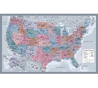Poster carte des États-Unis - Carte des États-Unis [Violet] (laminé, 45,7 x 73,7 cm)