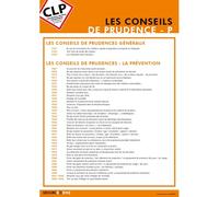 Poster - Conseils Prudence Pictos Danger - Plastifié