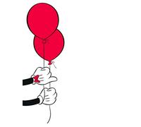 Poster d'Art, 30cm x 40cm, Mickey Mouse Ballon
