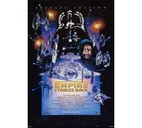 Poster de film rétro classique des années 80 (Star Wars Empire contre-attaque, poster A4)