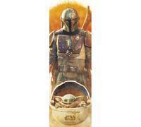 Poster de porte Star Wars - The Mandalorian - Mandalorien et Yoda + Poster