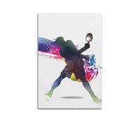 Poster de sport minimaliste pour chambre à coucher, affiche d'illustration de tennis de table Marvel - Affiches murales décoratives sur toile pour chambre à coucher - Impression d'art moderne pour la