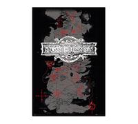 Poster Décoration murale - Game Of Thrones - Carte - Noir - 61 x 91,5 cm - Papier glacé