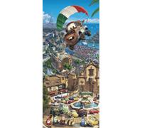 Poster Disney Cars Beige, bleu et vert - 600751 - 90 x 202 cm