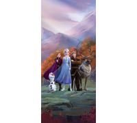 Poster Disney La Reine des neiges Violet, bleu et orange - 600778 - 90 x 202 cm