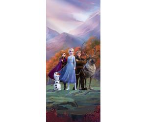 Poster Disney La Reine des neiges Violet, bleu et orange - 600778 - 90 x 202 cm