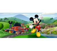 Poster Disney Mickey Mouse vert, bleu et rouge - 600894 - 202 x 90 cm