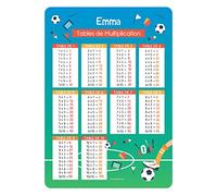 Poster Éducatif Multiplication - 41,5 x 29,2 cm - Support d'apprentissage Personnalisé - Foot