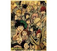 Poster en papier Kraft Vintage My Hero Academia 42x30 cm