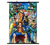 Poster en toile étanche Anime One Piece Luffy Law Nami Chopper 60x90 cm