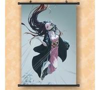 Poster en toile étanche avec cadre noir - Demon Slayer（60X90CM）#34 Noir G