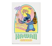 Grupo Erik – Affiche Stitch Hawaii Club Surf – 91,5x61 cm – Décoration murale