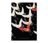 Grupo Erik – Affiche Kimono avec une nuée de grues – Décoration murale, Déco maison
