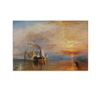 Poster J. M. W. Turner Art The Fighting Temeraire, Tugged to Her Last Berth to Be Broken Up, artiste célèbre, art original, imprimé sur toile, 30 x 45 cm
