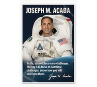 Poster Joseph M Acaba célèbre hispanique latino de la NASA American Space Astronaute surmonter les défis - 45,7 x 30,5 cm