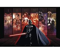 Poster La Guerre des Étoiles Hexalogie Dark Vador (91,5cm x 61cm) + un poster surprise en cadeau!