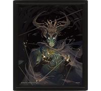 Poster Lune Rebelle en 3D (Jimmy Fireflies Design) Lenticulaire 3D Art mural et posters dans un cadre photo noir 25 cm x 20 cm x 1,5 cm - Produit officiel