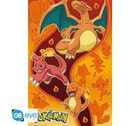 GB eye - Poster POKÉMON Type Feu - Produit Officiel - Affiche - Dimensions 91,5 x 61 cm