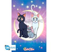 ABYstyle - SAILOR MOON - Poster Luna, Artemis & Diana roulé filmé (91.5x61cm)