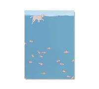 Poster Mural Bleu Poisson Orange Tableau Decoration Murale Affiche Murale Tableau Peinture sur Toile Tableau Decoration Murale Salon Tableaux, Posters et Arts Décoratifs Sans Cadre 60x90cm/1 Pcs