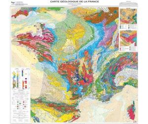 Poster papier - Carte géologique de la France - 118 x 120 cm | BRGM
