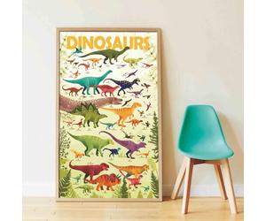 Poster Pédagogique Et Stickers : Dinosaures