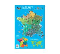 Poster pédagogique - France - 52 x 76 cm - Décoration murale - Contemporain - Design
