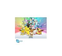Poster Pokémon Évoli - GB EYE - Maxi poster - Évoli - Pokémon - 91,5x61 cm - Décoration murale - À suspendre - Intérieur